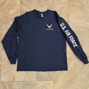 Gildan US Air Force Long Sleeve Navy Blue XL T Shirt